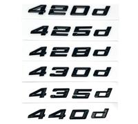Etiqueta engomada de Las Letras del Tronco Trasero Coche ABS 3D Compatible con la Insignia Logotipo 4 Series F32 F33 F36 G22 G23 G26-420i 425i 428i 430i 435i 440i 450i(Silver,435i)