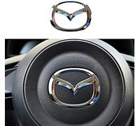 Etiqueta Engomada Decoración Cubierta Volante del Automóvil, para Mazda 3 6 CX-3 CX-5 CX-9, Etiqueta Marco Logotipo Emblema, Accesorios Modificación Estilo Interior,Silver