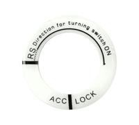 Etiqueta engomada del anillo de luz para coche, botón de parada de inicio fluorescente llave remolque, fácil de usar, etiqueta de anillo de luz, tapa de bloqueo de ignición decorativo varios coches