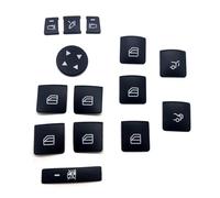Etiqueta Engomada Del Botón De Elevación Cristal La Ventana Coche, Pegatina Cubierta Desbloqueo Cerradura Puerta Para Benz A B C E GLA CLA GLK GL ML GLE Class pegatinas(14 pcs)
