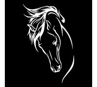 Etiqueta Engomada del Caballo del Coche,Asudaro 5 Piezas Cuerpo De Animal Pegatinas Decorativas De Vidrio Vinilo Pegatinas De La Cabeza De Caballo Coches Camiones SUV Furgonetas 17 Cm X 10,5 Cm