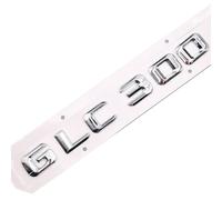 Etiqueta engomada del Coche de Las Letras del número del Emblema de la Cola Trasera del Coche Compatible for Mercedes Benz GLC300 GLC 300 Cromo Plateado/Negro Mate (Color : Silver-Sharp)