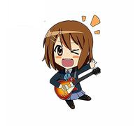 Etiqueta engomada del coche del personaje de dibujos animados de 13cm x 26,8 cm para Hirasawa K en gráficos Anime Auto