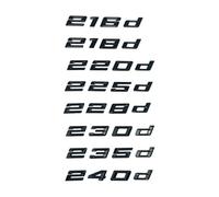 Etiqueta engomada del Emblema de la Insignia de Las Letras cromadas del ABS del Maletero del Coche Compatible con 2 Series 216i 218i 220i 225i 228i 230i 235i 240i F22 F23 F45 F46(Gloss Black,220d)