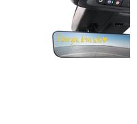 Etiqueta Engomada Del Espejo De Conducción Segura - Calcomanía De PVC Para Automóvil De 11 Cm | Etiquetaa Engomada Impermeable Espejo Retrovisor Dels Corazón I Love You | Etiqueta Emblema Pa