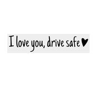 Etiqueta Engomada Del Espejo De Conducción Segura - Calcomanía De PVC Para Automóvil De 11 Cm | Etiquetaa Engomada Impermeable Espejo Retrovisor Dels Corazón I Love You | Etiqueta Emblema Pa