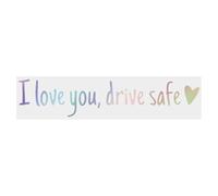 Etiqueta Engomada Del Espejo De Conducción Segura - Calcomanía De PVC Para Automóvil De 11 Cm | Etiquetaa Engomada Impermeable Espejo Retrovisor Dels Corazón I Love You | Etiqueta Emblema Pa