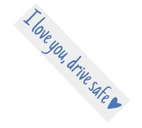Etiqueta Engomada Del Espejo De Conducción Segura - Calcomanía De PVC Para Automóvil De 11 Cm | Etiquetaa Engomada Impermeable Espejo Retrovisor Dels Corazón I Love You | Etiqueta Emblema Pa