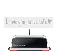 Etiqueta Engomada del Espejo De Conducción Segura - Calcomanía De PVC para Automóvil De 11 Cm | Etiquetaa Engomada Impermeable Espejo Retrovisor Dels Corazón I Love You | Etiqueta Emblema Pa
