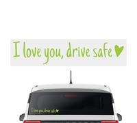 Etiqueta Engomada del Espejo De Conducción Segura - Calcomanía De PVC para Automóvil De 11 Cm | Etiquetaa Engomada Impermeable Espejo Retrovisor Dels Corazón I Love You | Etiqueta Emblema Pa