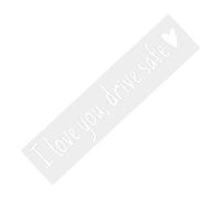 Etiqueta Engomada del Espejo De Conducción Segura - Calcomanía De PVC para Automóvil De 11 Cm | Etiquetaa Engomada Impermeable Espejo Retrovisor Dels Corazón I Love You | Etiqueta Emblema Pa