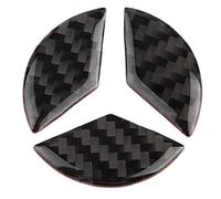 Etiqueta engomada del logotipo del volante, 3 unids volante decoración del coche etiqueta engomada fibra de carbono para C clase W204 2005-2012 carbono w204 accessori slk r171 accessori slk r171 adesi