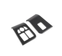Etiqueta Engomada Del Marco Decorativo Botón De Elevación Cristal La Ventana Interior Coche Fibra Carbono ABS Para Jaguar F-TYPE 2013-2024 pegatinas(Carbon Fiber)