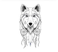 Etiqueta engomada del tatuaje a prueba de agua Dragón Águila Cráneo Rosa Tatuajes falsos Arte corporal Tatuaje del brazo Mujeres Hombre Tótem (210 * 114 mm)(003)