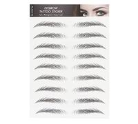 Etiqueta engomada del tatuaje de la ceja 6D Profesional Impermeable Etiqueta de transferencia de cejas Herramienta de maquillaje de cejas para mujeres y niñas (Negro)(NEGRO-05)