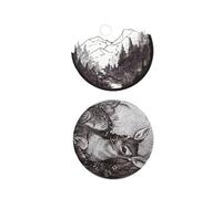 Etiqueta engomada del tatuaje de la luna de las estrellas tierra redonda mujeres tatuajes falsos hombres arte del brazo del cuerpo tatuaje impermeable (10,5 * 6 cm)(001)