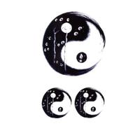 Etiqueta engomada del tatuaje de la luna de las estrellas tierra redonda mujeres tatuajes falsos hombres arte del brazo del cuerpo tatuaje impermeable (10,5 * 6 cm)(005)