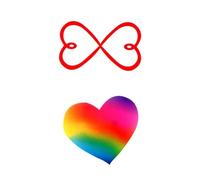 Etiqueta Engomada Del Tatuaje Temporal Del Amor Eterno Impermeable Y Duradero