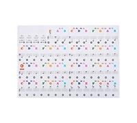 Etiqueta engomada del teclado del piano |Teclas transparentes extraíbles para pianos digitales de 61/88 teclas |Color - Ayuda de aprendizaje codificada para principiantes y (Color)