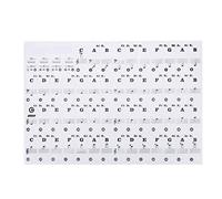 Etiqueta engomada del teclado del piano |Teclas transparentes extraíbles para pianos digitales de 61/88 teclas |Color - Ayuda de aprendizaje codificada para principiantes y (Black)