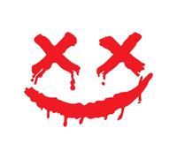 Etiqueta engomada divertida de la ventana del coche, etiqueta engomada del coche sonriente, pegatinas de la decoración de la motocicleta, calcomanías automotrices decorativas para motocicletas