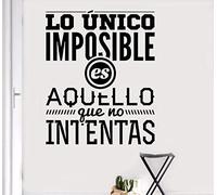 Etiqueta Engomada Española Muraux Calcomanía Cita Lo Unico Imposible Es Aquello Que No Intentas Inspiración Letras Oficina Dormitorio Qu33 57 * 70Cm