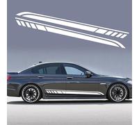 Etiqueta Engomada Falda del Coche para Au-di A3 A4 A5 A6 A7 A8, 2uds Pegatinas Vinilo Puerta Lateral para Auto, Bricolaje Accesorios Decoración del Cuerpo Automóviles,White