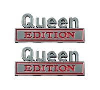 Etiqueta Engomada Genérica De La Reina 3D | 2 Piezas De Calcomanías De Parachoques Impermeables 3D De Metal, Emblema De Edición Queen | Para Camiones SUV Motocicleta Parabrisas Puerta Panel Trasero Re