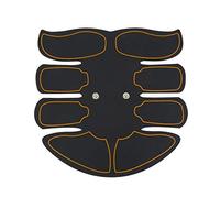 Etiqueta engomada inteligente del entrenador del músculo abdominal EMS Micro-corriente masajeador estimulador almohadilla ejercicio fitness gimnasio engranaje masajeador de mano (color: negro naranja)