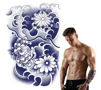 Etiqueta engomada japonesa del cuerpo, Etiqueta engomada temporal del cuerpo,Pegatina semipermanente de larga duración para arte corporal falso para adultos - Pegatina corporal de larga duración, arte