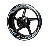 Etiqueta engomada Juego Pegatinas Reflectantes para Rueda Motocicleta Calcomanías Impermeables Llanta para Y&amaha MT 09 2020 2021 2022 2023(Style 8)