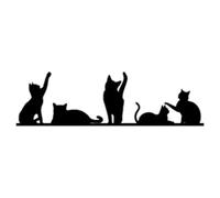 Etiqueta engomada minimalista del contorno del | Calcomanía de registro de gato pequeño, adhesivo automático para vidrio retrovisor de, decoración de