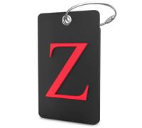 Etiqueta inicial para equipaje, etiqueta totalmente flexible con lazo de acero inoxidable (letra Z)
