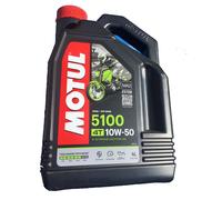 Etiqueta Moto 4 LT Litros Aceite Motul 4T 5100 10W50 MA2 Technosíntesis Éster