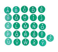 Etiqueta numerada de colmena, 26 piezas marcador de etiqueta numerada de colmena etiqueta de colmena redonda con letras, suministros de apicultura multiusos(Verde)