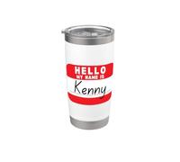Etiqueta Para Hola, mi nombre es Kenny. Vaso térmico de acero inoxidable de doble pared
