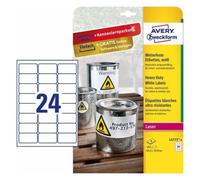 Etiqueta para impresora autoadhesiva Avery L4773-8 A4 Poliéster Laser Permanente
