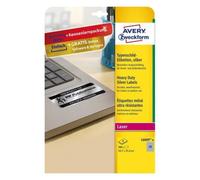 Etiqueta para impresora autoadhesiva Avery L6009-8 Plata A4 Poliéster Laser