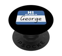 Etiqueta para Nombre Hola, mi Nombre es George. PopSockets PopGrip Adhesivo