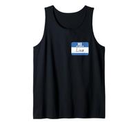 Etiqueta para Nombre Hola, mi Nombre es Lisa. Camiseta sin Mangas