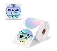 Etiqueta térmica de color láser Phomemo 5,1 cm, etiqueta de papel autoadhesivo, etiqueta térmica directa redonda de la tarjeta de agradecimiento, logotipo,precio, dirección, etiqueta 400, multicolor