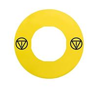 Etiqueta ZBY9140T Harmony XB4 Ø22mm amarillo Abm: Ø60mm SCHNEIDER ELECTRIC