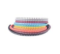 Etiquetado de cables, 500PCS EC-0/1/2/3 Marcador de cables 0 a 9 for tamaño 1,5/2,5/4,0/6. Etiqueta marcadores tubo números colores mm2(Ec 3(500pcs))