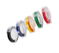 Etiquetado eficiente con cinta de grabado multicolor de 6 mm x 3 metros para sistemas DYMO y MOTEX (1 juego (5 colores))