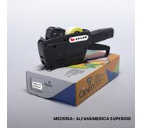 Etiquetadora manual 2 líneas 8 + 8 dígitos alfanumérica superior 26 x 16 mm
