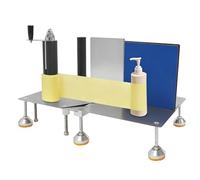 Etiquetadora manual de botellas con altura ajustable, aplicador de aluminio para botellas redondas y cuadradas, ideal para logística, almacén y uso en supermercados