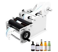 Etiquetadora manual de botellas para botellas de bebidas, 30 etiquetas por minuto de velocidad, compatible con varios tamaños de etiquetas