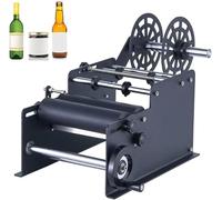 Etiquetadora manual de botellas redondas, 15-30 piezas/mínimo, aplicador de etiquetas, impresora de etiquetas, máquina de embalaje para botellas redondas de 15-120 mm de diámetro