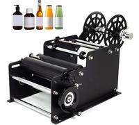 Etiquetadora manual de botellas redondas, 30 etiquetas/mínimo, aplicador de etiquetas semiautomático ajustable para botellas de 15-120 mm