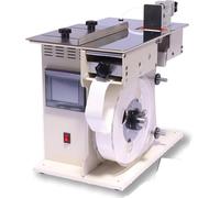 Etiquetadora semiautomática, máquina de sellado de esquinas de 90° con pantalla táctil, ajuste de longitud y velocidad para impresión en alimentos y electrónica